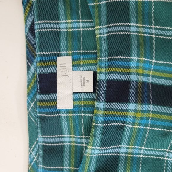 J Jill Plaid Rayon Lagan Look Top - Picture 3 of 3